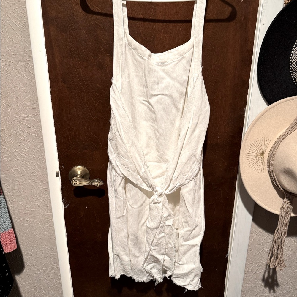 White Linen Dress